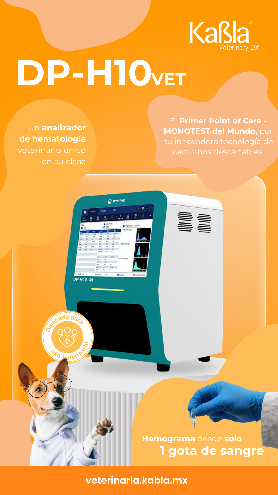 DP-H10-Kabla-vet-Hist Analizador-dph10vet-Dymind-Kabla